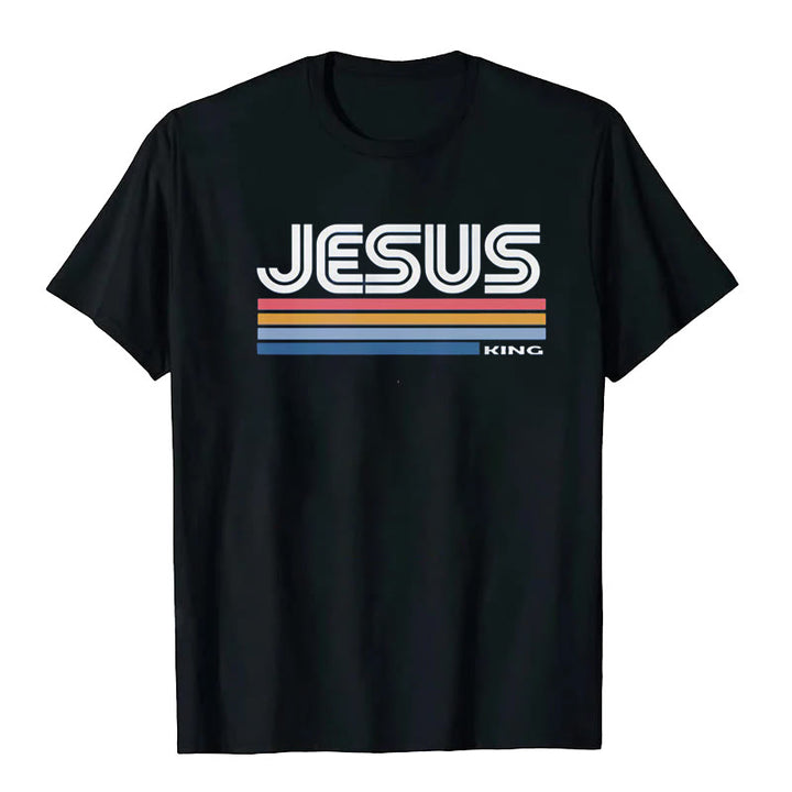 Christianartworkshop Retro Jesus King T-Shirt