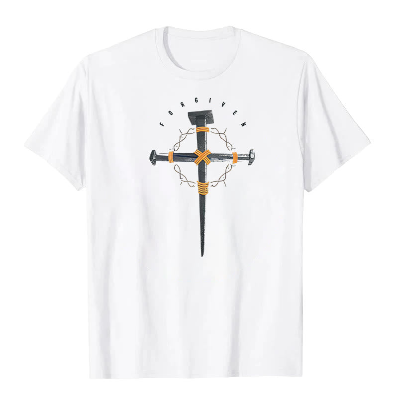 Christianartworkshop Forgiven Cross T-Shirt - White - 2XL - image 0