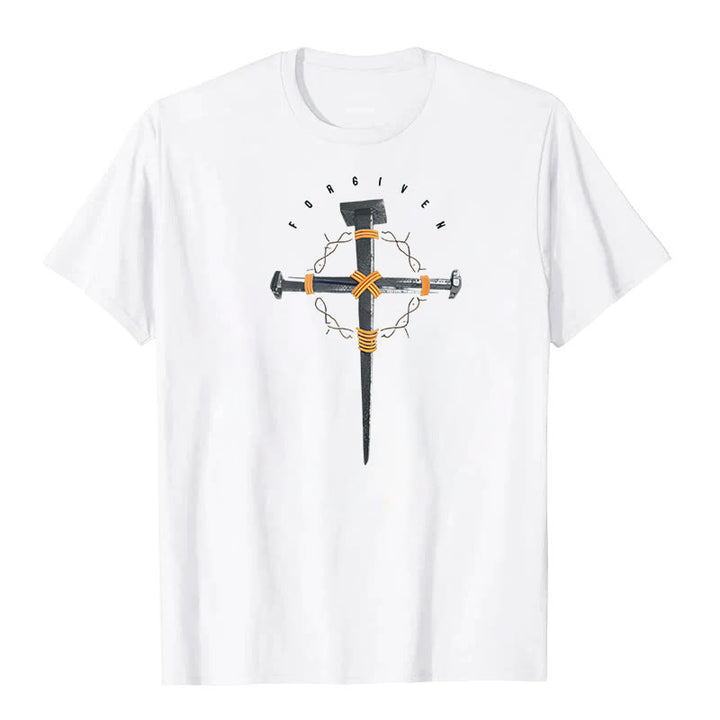Christianartworkshop Forgiven Cross T-Shirt - White - 2XL - image 0