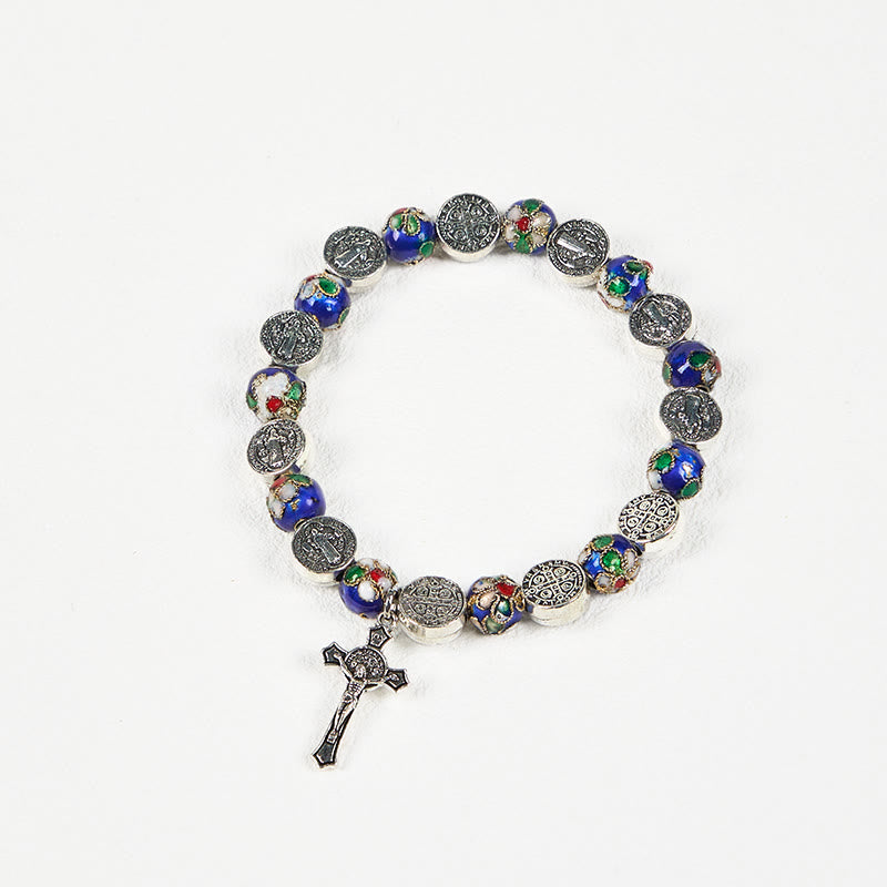 Christianartworkshop Handcrafted Blue Cloisonné Beads Divine Blessing Bracelet: A Symbol of Faith - image 8