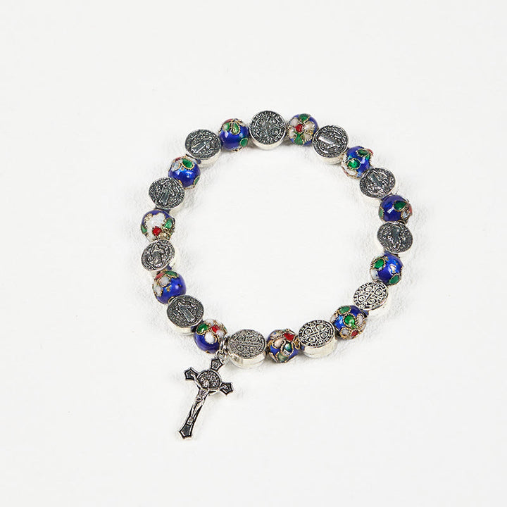 Christianartworkshop Handcrafted Blue Cloisonné Beads Divine Blessing Bracelet: A Symbol of Faith - image 8