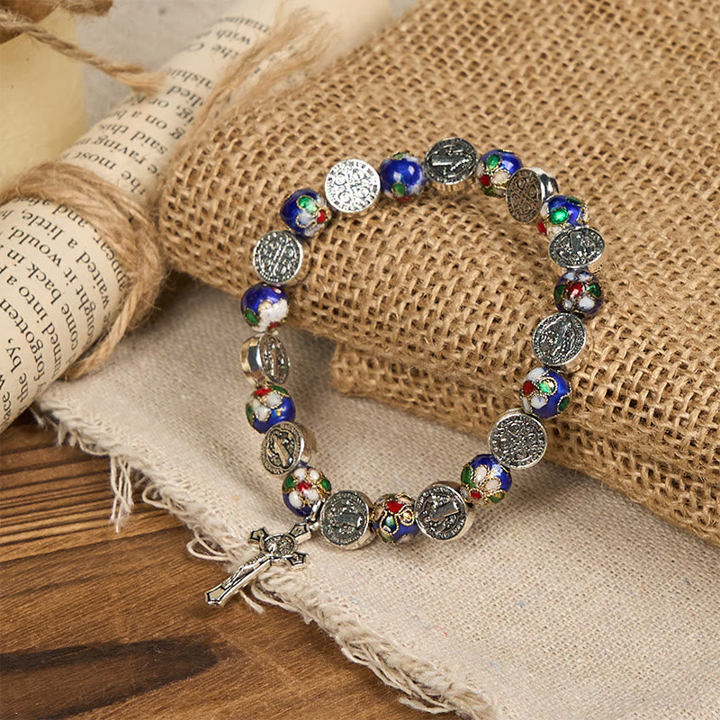 Christianartworkshop Handcrafted Blue Cloisonné Beads Divine Blessing Bracelet: A Symbol of Faith - image 9