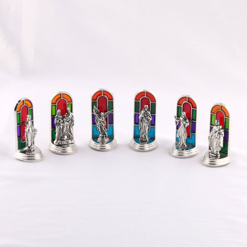 Christianartworkshop 6pcs/set Church Stained Glass Style Saint Icon Divine Grace Statue Dekstop Ornament - image 2