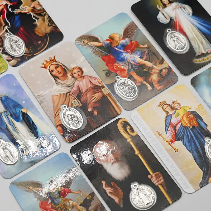 Christianartworkshop Our Lady & Jesus & Angels Paper Card: A Symbol of Holy Spirit and Power - image 4