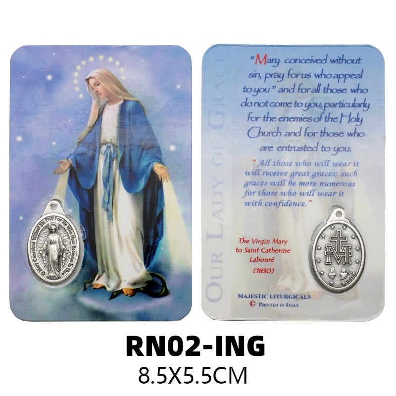 Christianartworkshop Our Lady & Jesus & Angels Paper Card: A Symbol of Holy Spirit and Power - Style1 - image 2