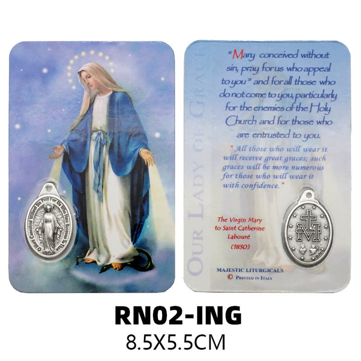 Christianartworkshop Our Lady & Jesus & Angels Paper Card: A Symbol of Holy Spirit and Power - Style1 - image 2