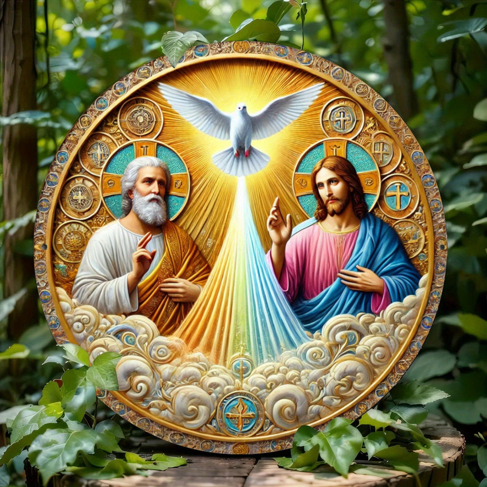 Christianartworkshop Father, the Son and the Holy Spirit Hanging Ornament: Conveying Divine Blessings and Spiritual Solace - image 2