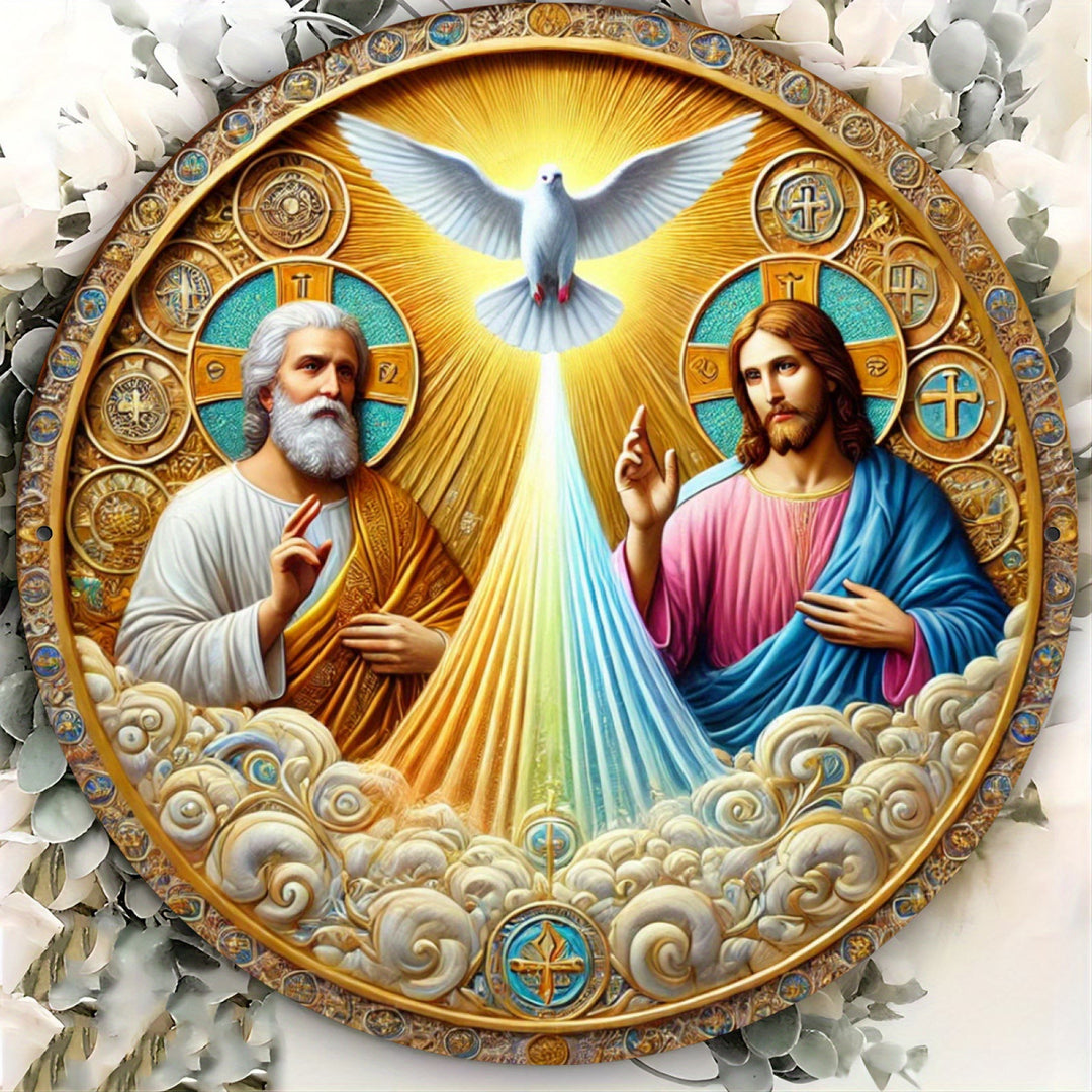 Christianartworkshop Father, the Son and the Holy Spirit Hanging Ornament: Conveying Divine Blessings and Spiritual Solace - Jesus - image 1