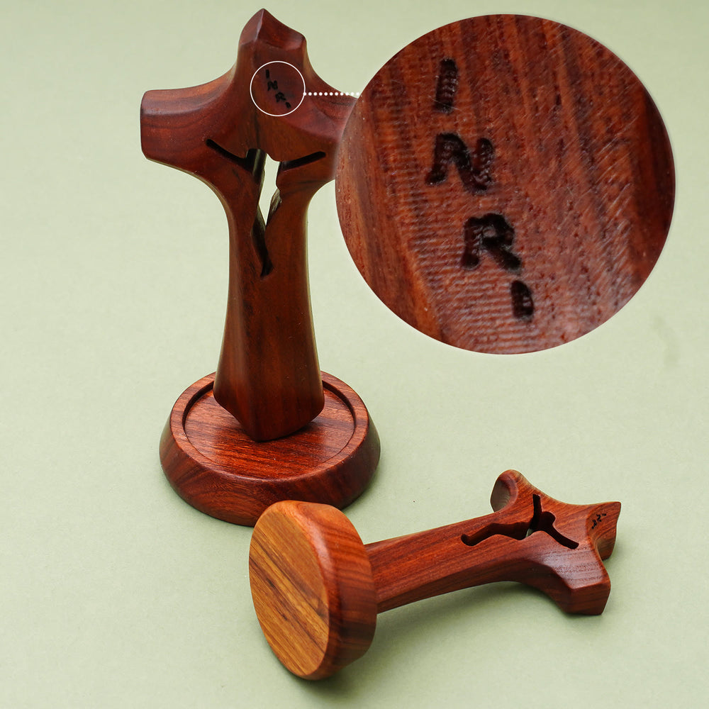 Christianartworkshop Wooden Sacred Cross Desktop Ornament: Casting a Totem of Faith - image 2