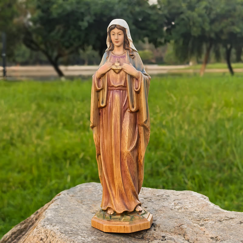 Christianartworkshop Our Lady Wooden Desktop Ornament: Spreading Love and Blessings - image 5