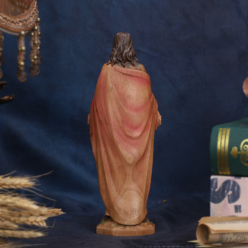 Christianartworkshop Jesus Wooden Desktop Ornament: Carrying Faith and Delivering Divine Salvation - image 3