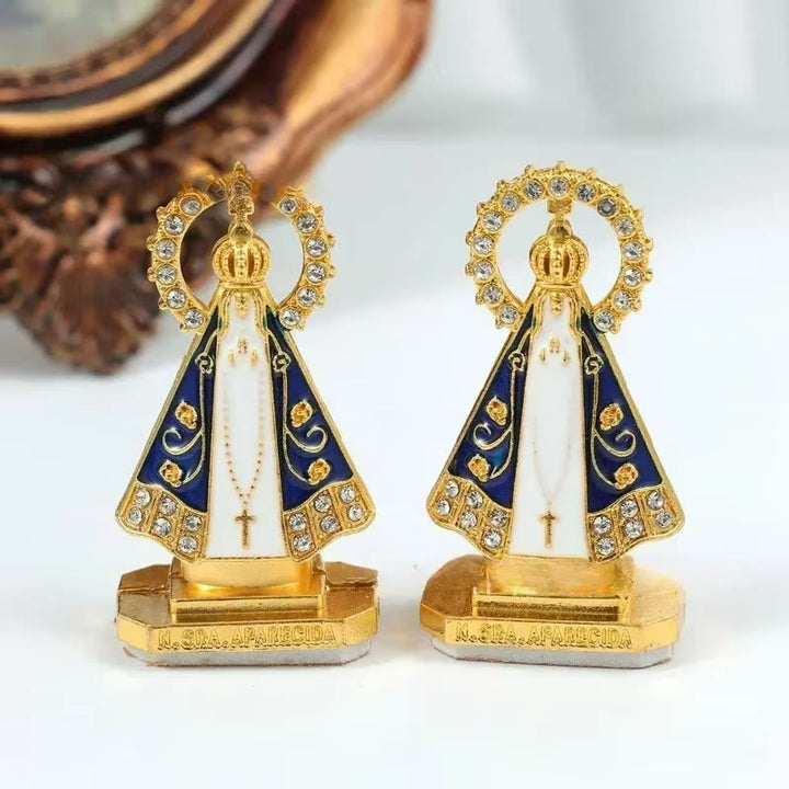 Christianartworkshop Our Lady of Aparecida Metal Desktop Ornaments: A Shining Tribute to Faith and Beauty - Our Lady of Aparecida - image 1