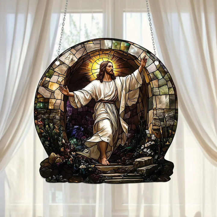 Christianartworkshop Jesus Garden Hanging Ornament: A Symbol of Hope and Redemption - Jesus - image 1