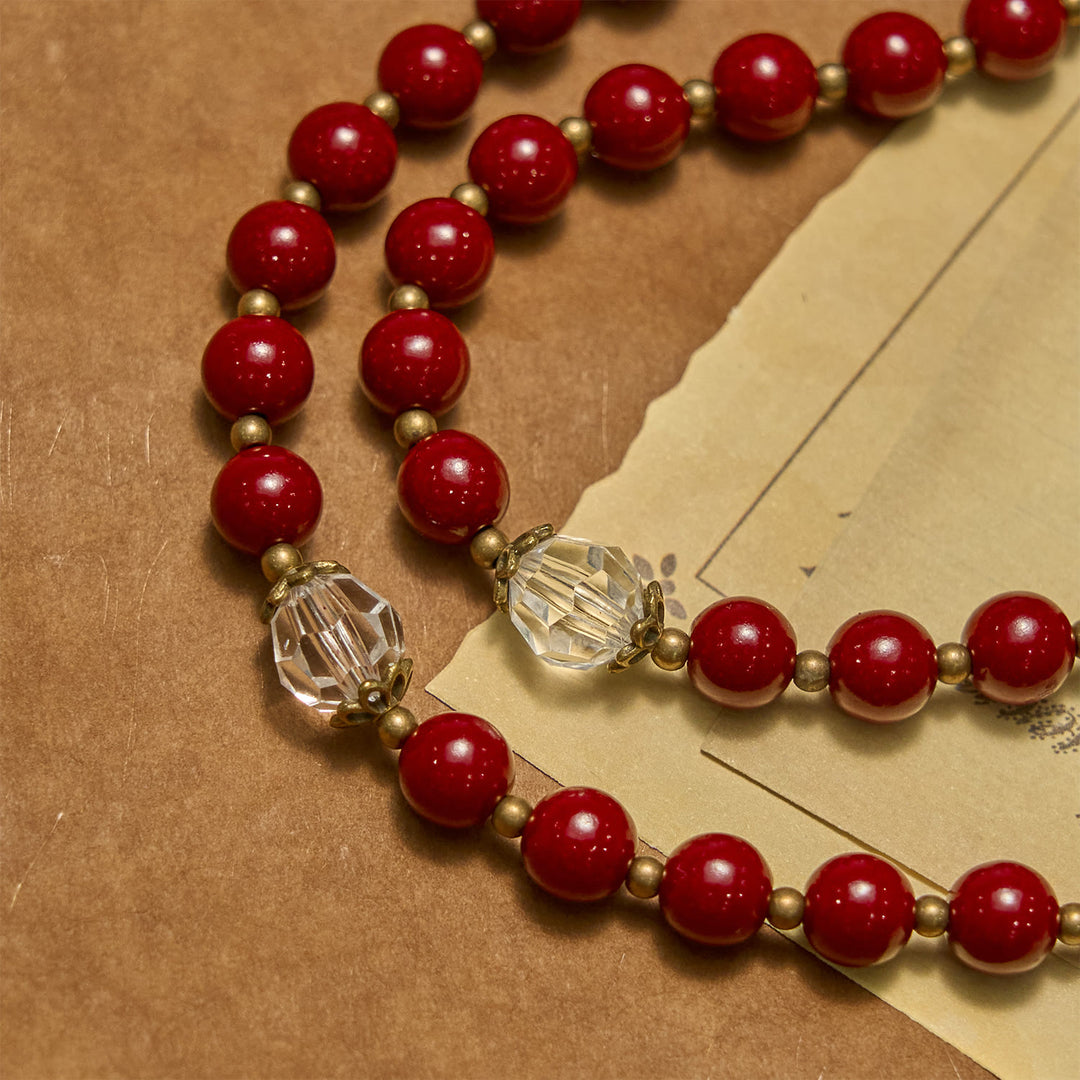 Christianartworkshop Handmade Rosary with Cinnabar Beads and Jesus Medal – A Divine Emblem of Faith's Devotion - image 5