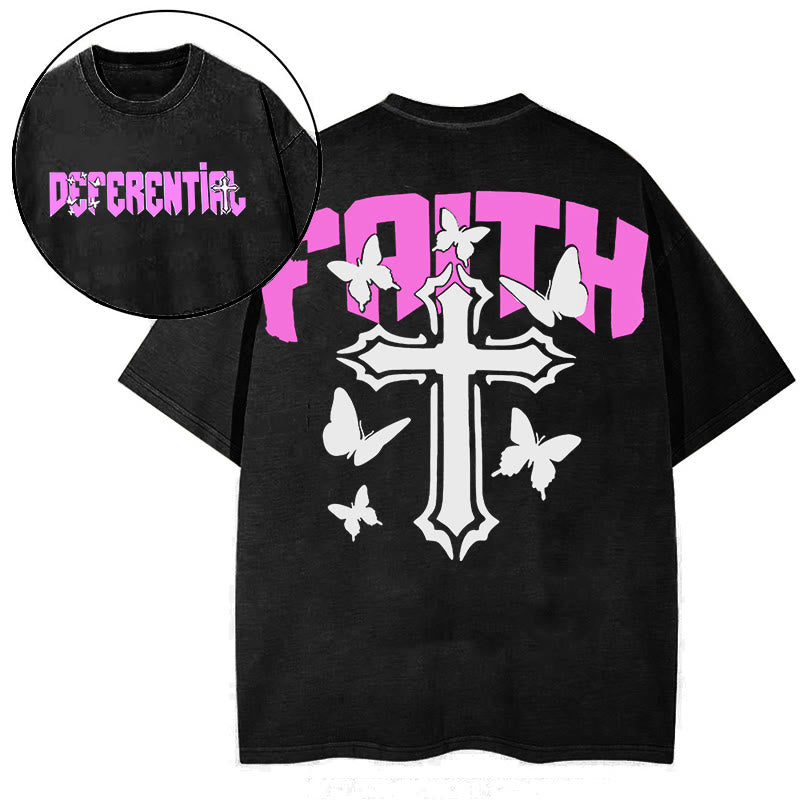 Christianartworkshop "FAITH" Short Sleeve T-shirt - Black - 2XL - image 1