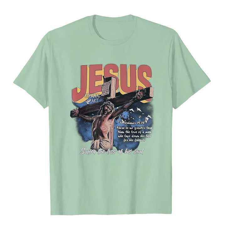 Christianartworkshop Jesus Short Sleeve T-shirt - Light Green - 2XL - image 6