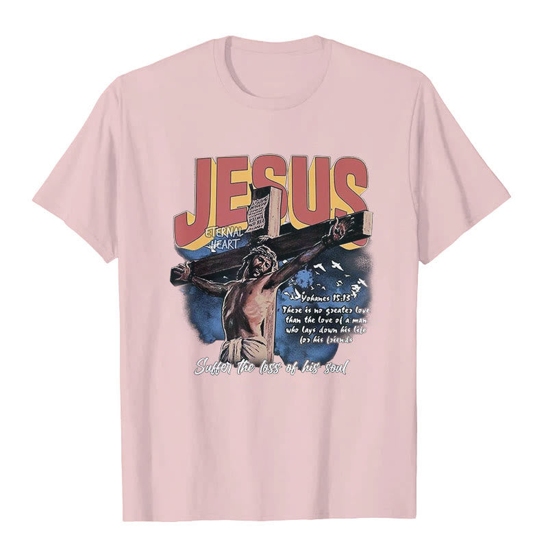 Christianartworkshop Jesus Short Sleeve T-shirt - Pink - 2XL - image 5