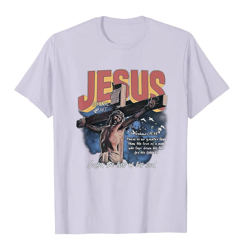 Christianartworkshop Jesus Short Sleeve T-shirt - Purple - 2XL - image 8