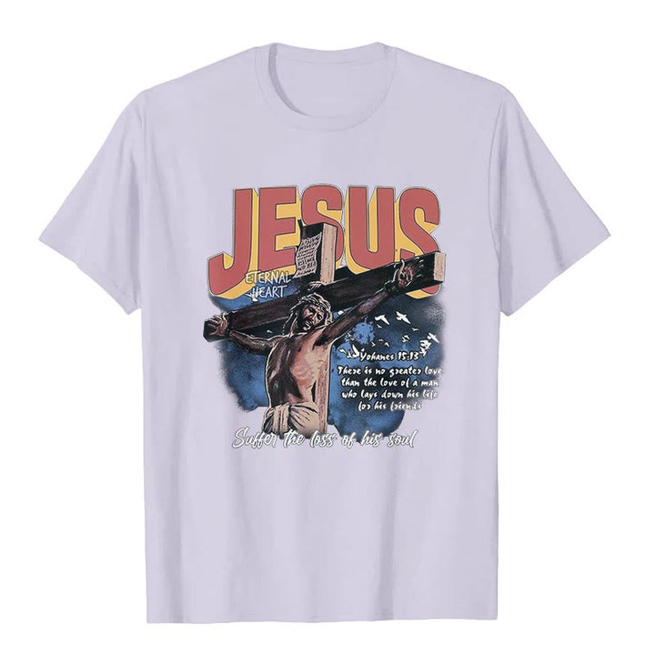 Christianartworkshop Jesus Short Sleeve T-shirt - Purple - 2XL - image 8