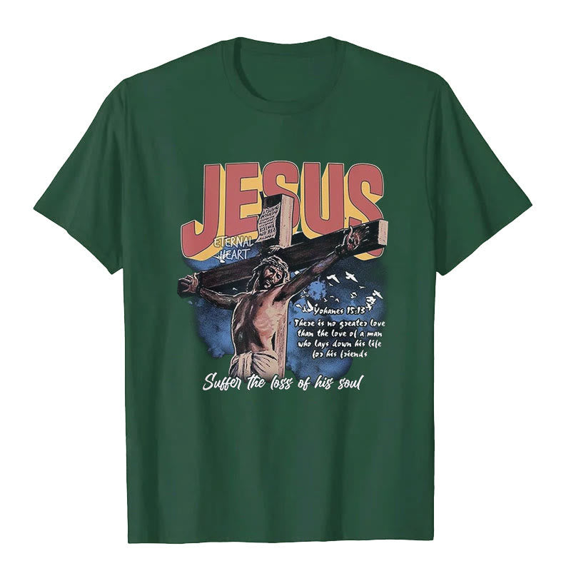 Christianartworkshop Jesus Short Sleeve T-shirt - Dark Green - 2XL - image 7