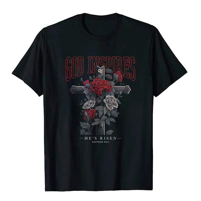 Christianartworkshop "GOD INSPIRES" T-shirt - Black - 2XL - image 2