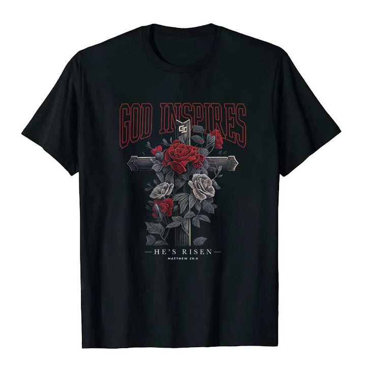 Christianartworkshop "GOD INSPIRES" T-shirt - Black - 2XL - image 2