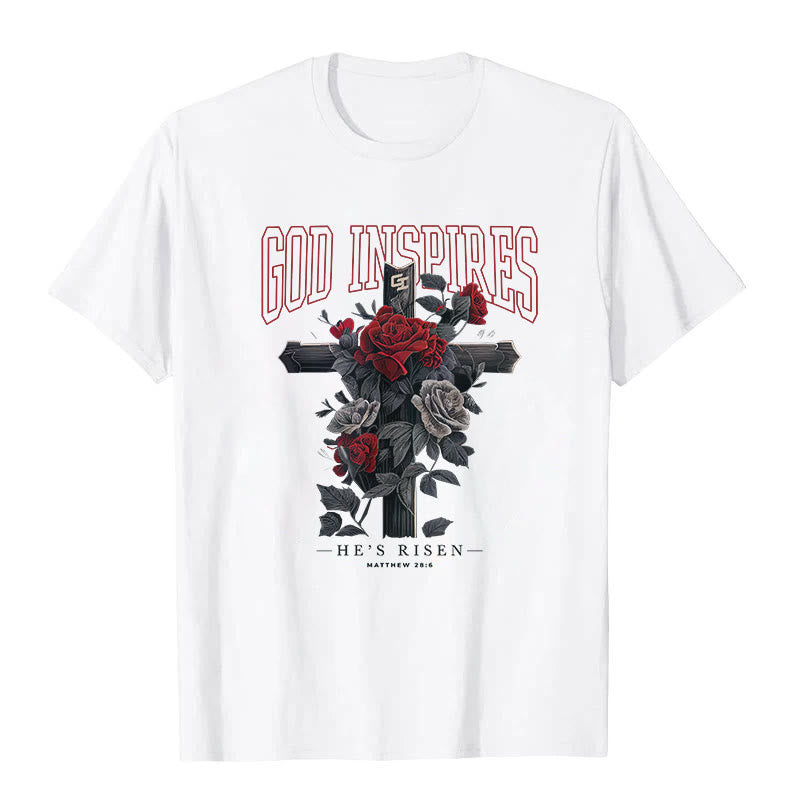Christianartworkshop "GOD INSPIRES" T-shirt - White - 2XL - image 0