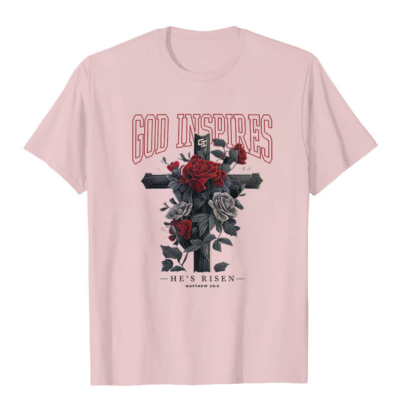 Christianartworkshop "GOD INSPIRES" T-shirt - Pink - 2XL - image 5