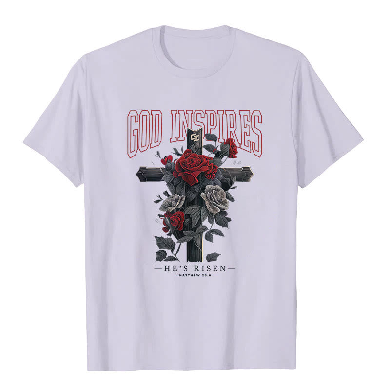 Christianartworkshop "GOD INSPIRES" T-shirt - Purple - 2XL - image 8