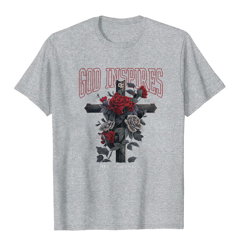 Christianartworkshop "GOD INSPIRES" T-shirt - Grey - 2XL - image 9