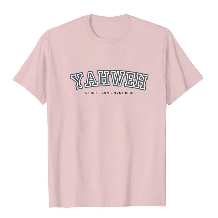 Christianartworkshop "YAHWEH" Short Sleeve T-shirt - Pink - 2XL - image 5
