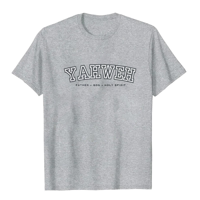 Christianartworkshop "YAHWEH" Short Sleeve T-shirt - Grey - 2XL - image 9