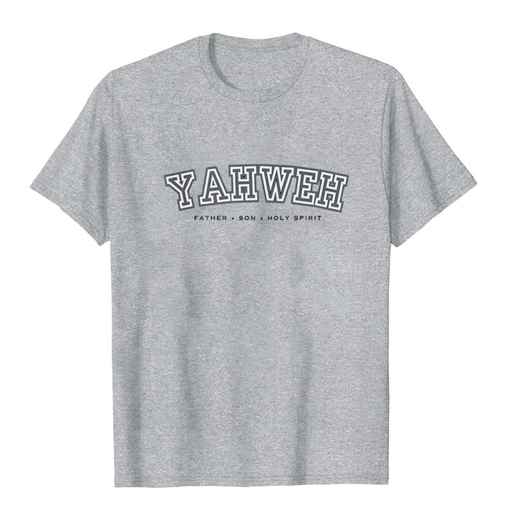 Christianartworkshop "YAHWEH" Short Sleeve T-shirt - Grey - 2XL - image 9