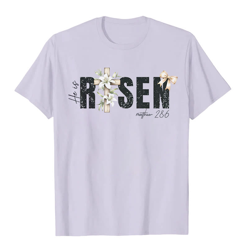 Christianartworkshop "He is RISEN" Short Sleeve T-shirt - Purple - 2XL - image 10