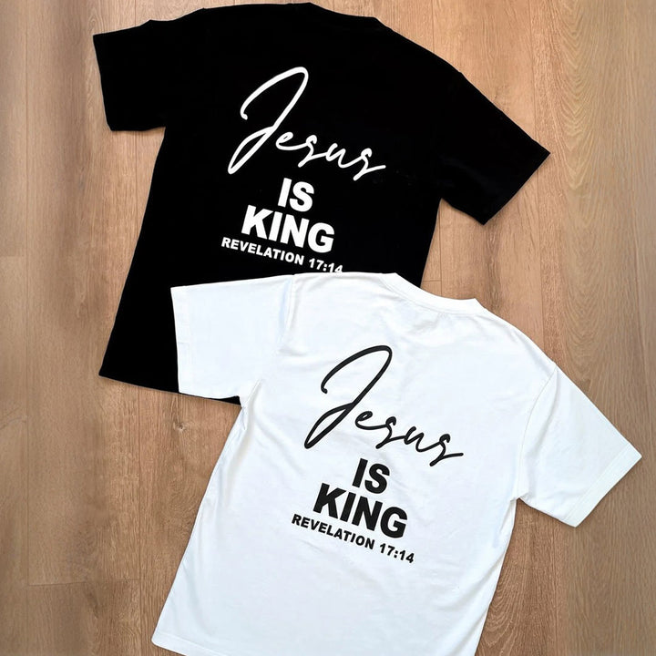 Christianartworkshop "Jesus IS KING" T-shirt - Black - 2XL - image 1