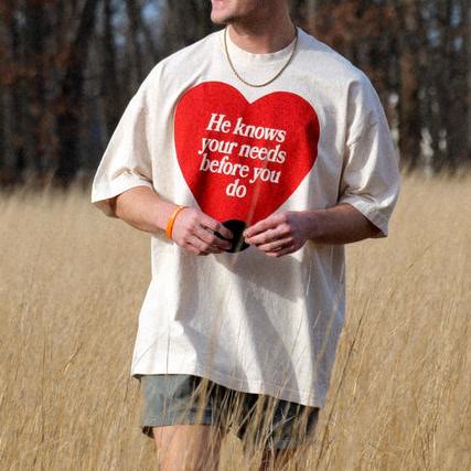 Christianartworkshop "He knows your needs before you do" T-shirt - image 2