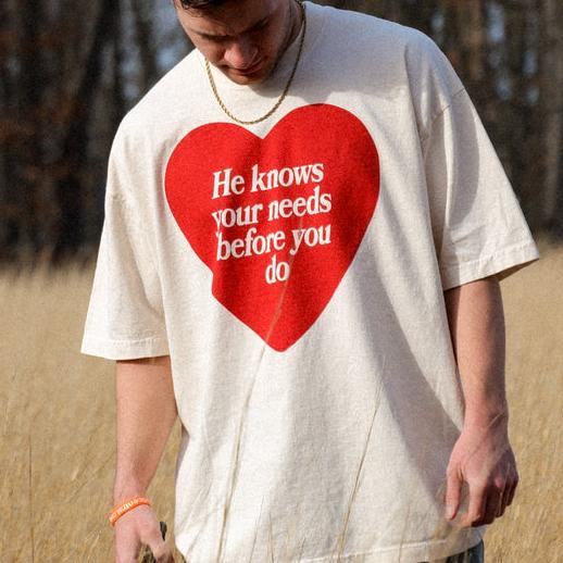 Christianartworkshop "He knows your needs before you do" T-shirt - image 3