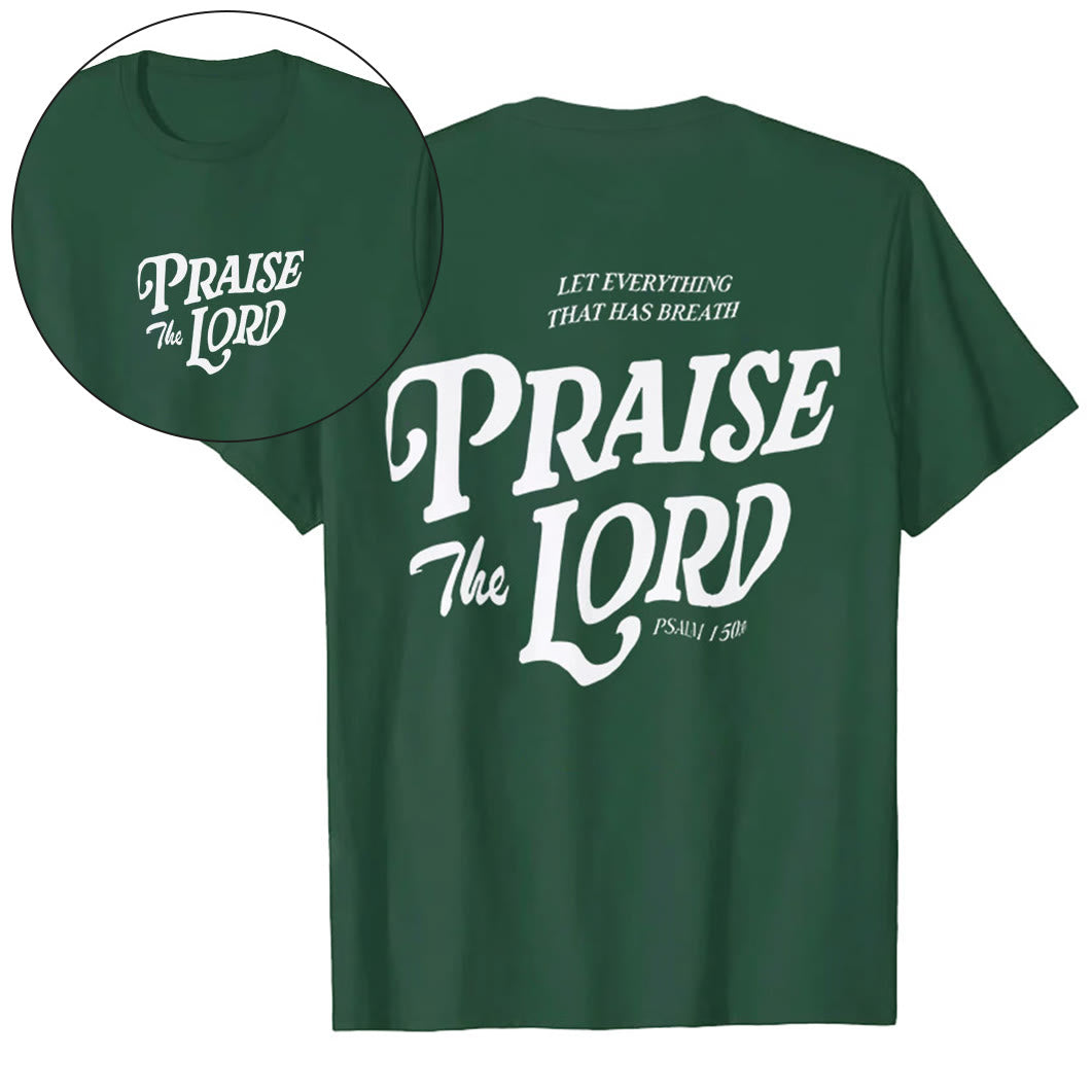Christianartworkshop "Praise The Lord" T-shirt - Dark Green - 2XL - image 19