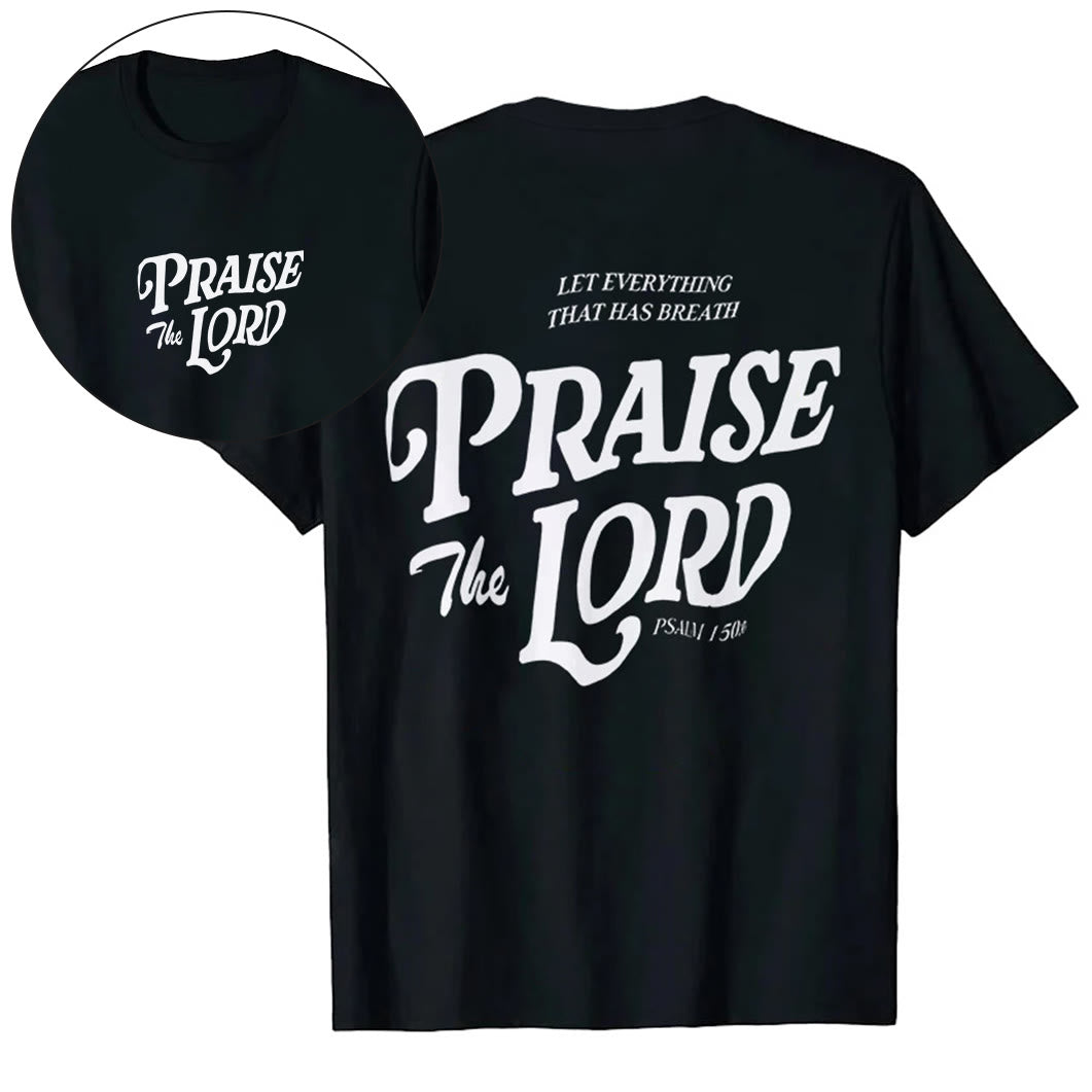 Christianartworkshop "Praise The Lord" T-shirt - Black - 2XL - image 4