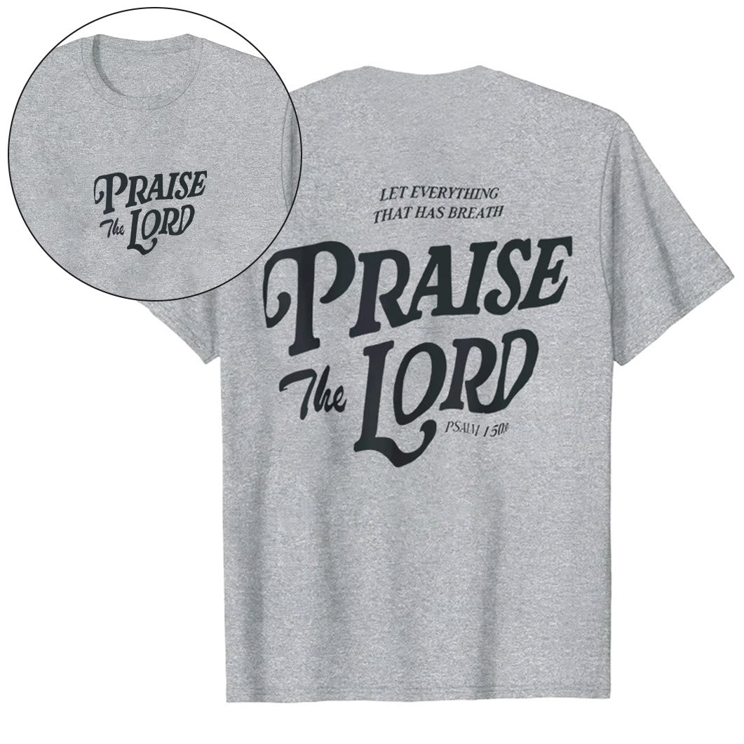Christianartworkshop "Praise The Lord" T-shirt - Grey - 2XL - image 25