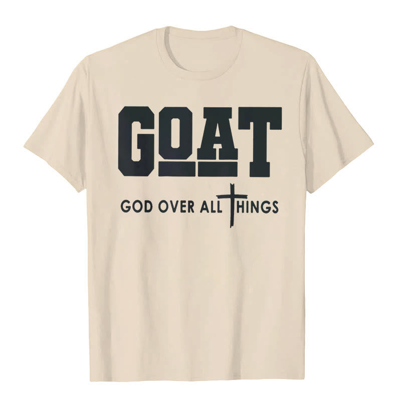 Christianartworkshop "GOD OVER ALL THINGS" T-shirt - Beige - 2XL - image 6