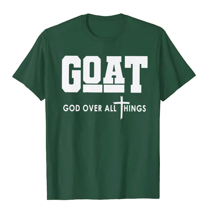 Christianartworkshop "GOD OVER ALL THINGS" T-shirt - Dark Green - 2XL - image 10
