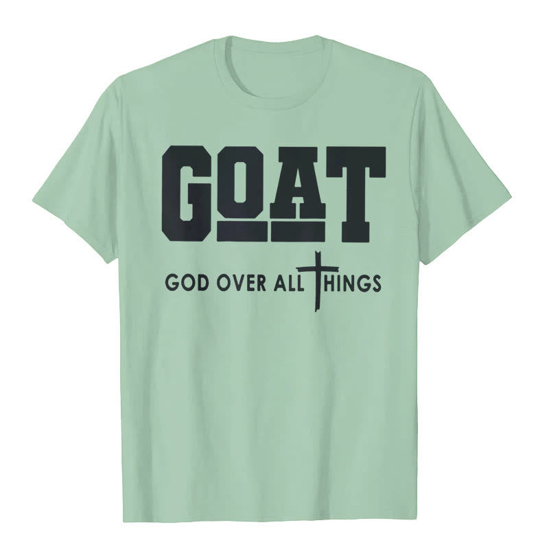 Christianartworkshop "GOD OVER ALL THINGS" T-shirt - Light Green - 2XL - image 9