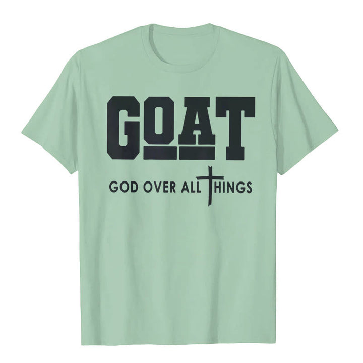 Christianartworkshop "GOD OVER ALL THINGS" T-shirt - Light Green - 2XL - image 9