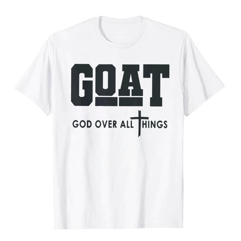 Christianartworkshop "GOD OVER ALL THINGS" T-shirt - White - 2XL - image 1