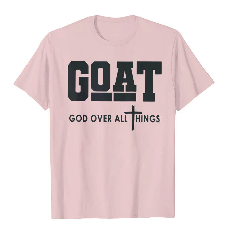 Christianartworkshop "GOD OVER ALL THINGS" T-shirt - Pink - 2XL - image 8