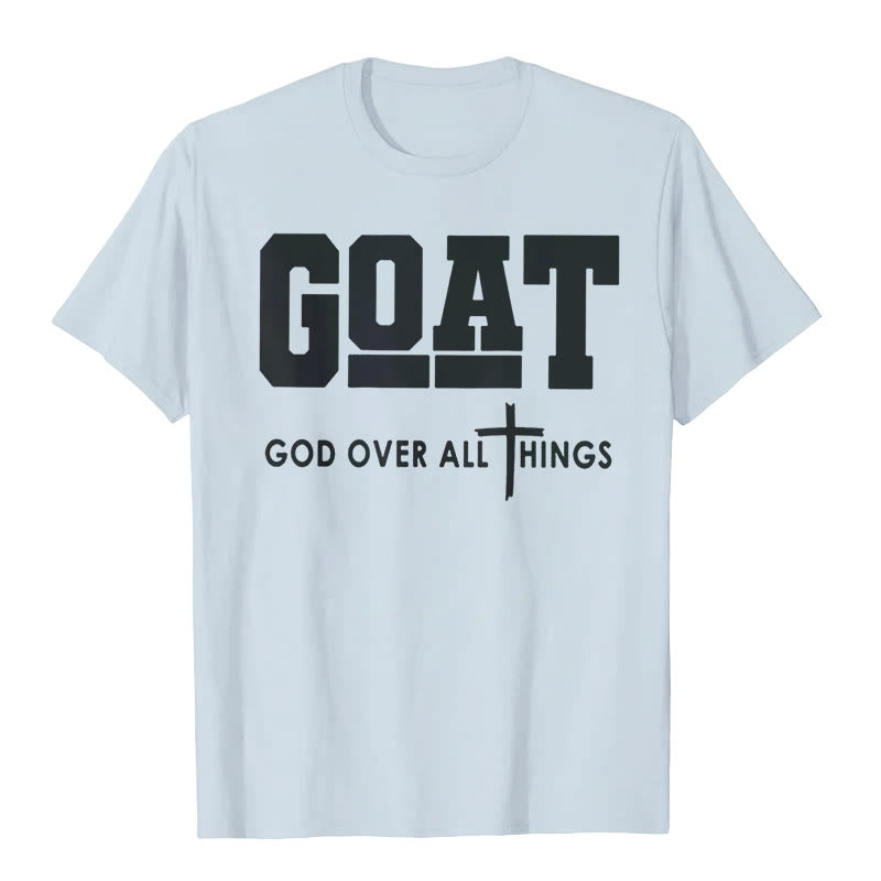 Christianartworkshop "GOD OVER ALL THINGS" T-shirt - Blue - 2XL - image 7