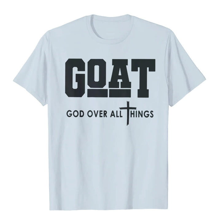 Christianartworkshop "GOD OVER ALL THINGS" T-shirt - Blue - 2XL - image 7