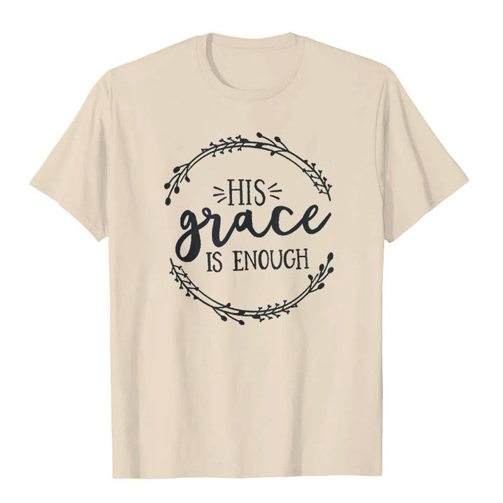 Christianartworkshop "HIS grace IS ENOUGH" T-shirt - Beige - 2XL - image 3