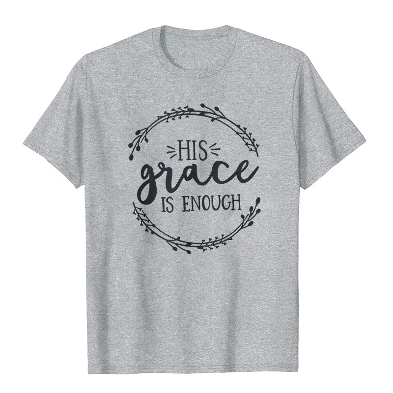 Christianartworkshop "HIS grace IS ENOUGH" T-shirt - Grey - 2XL - image 9